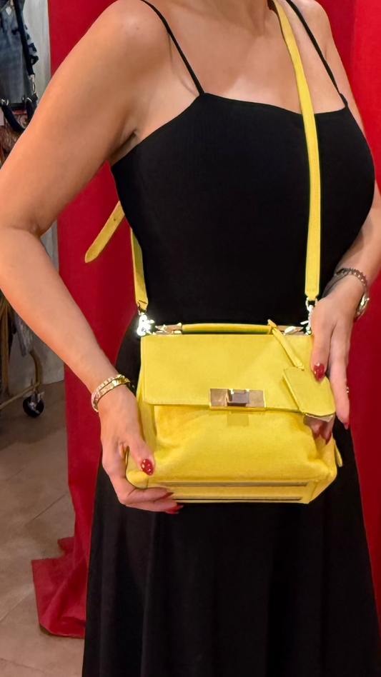 Balenciaga Yellow Leather Crossbody-Bags-Gazelle Fashion and Style
