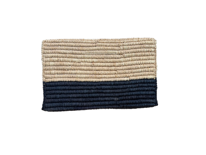 Balenciaga Raffia Leather Clutch