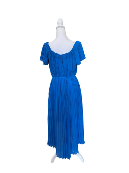 Ted Baker London Pleated Floral Dress – Cobalt Blue