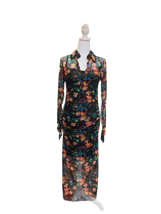 Ted Baker London Sheer Floral Mesh Maxi Dress