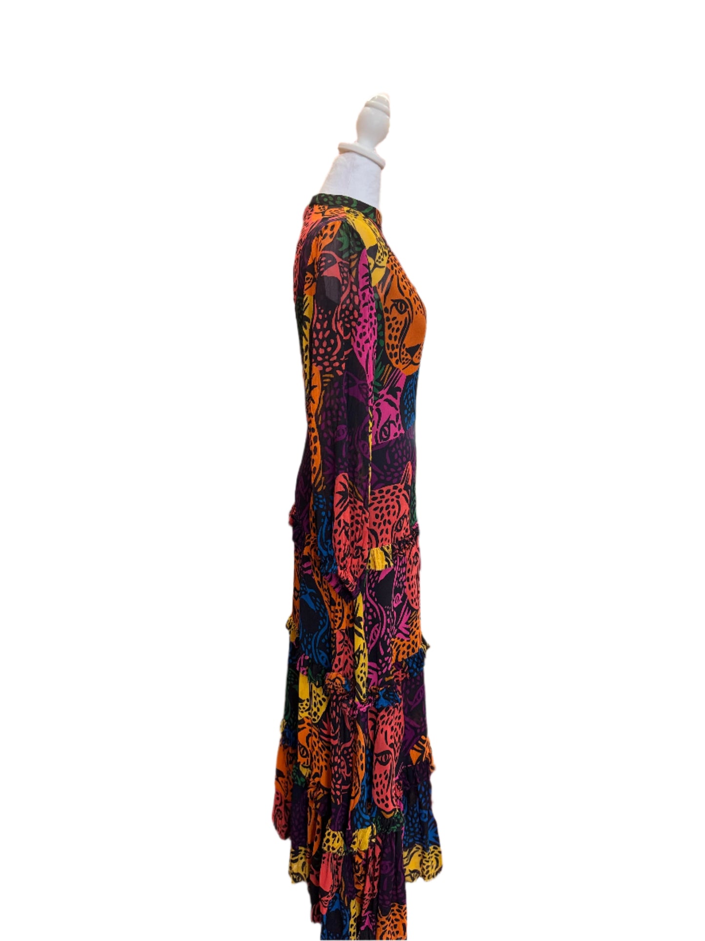 Farm Rio Multicolor Leopard Maxi Dress