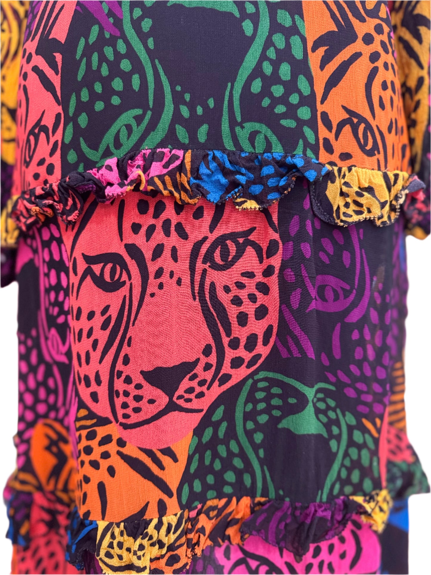 Farm Rio Multicolor Leopard Maxi Dress