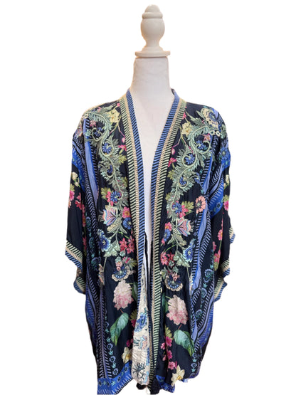 Johnny Was Embroidered Kimono – Floral Crane Print