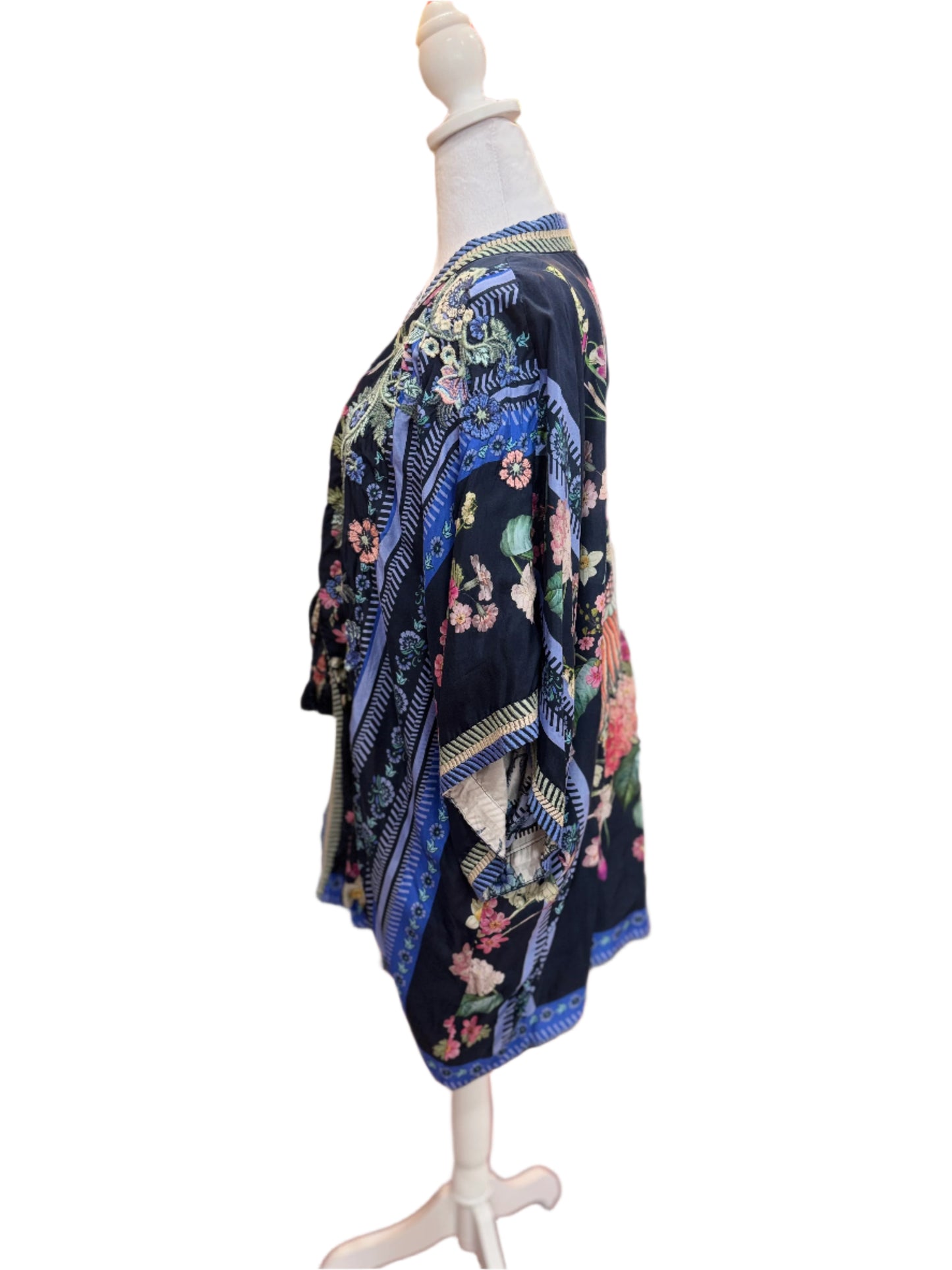 Johnny Was Embroidered Kimono – Floral Crane Print