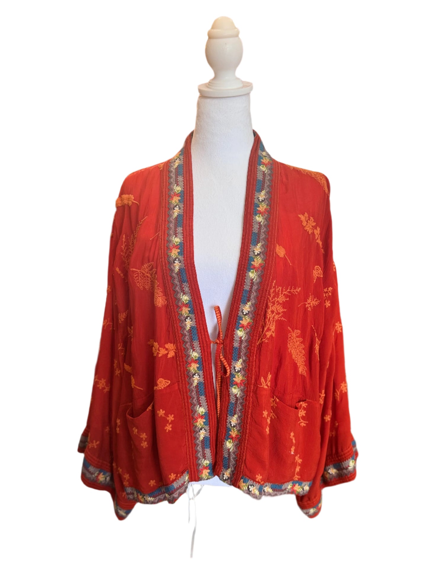 Johnny Was Embroidered Kimono Jacket
