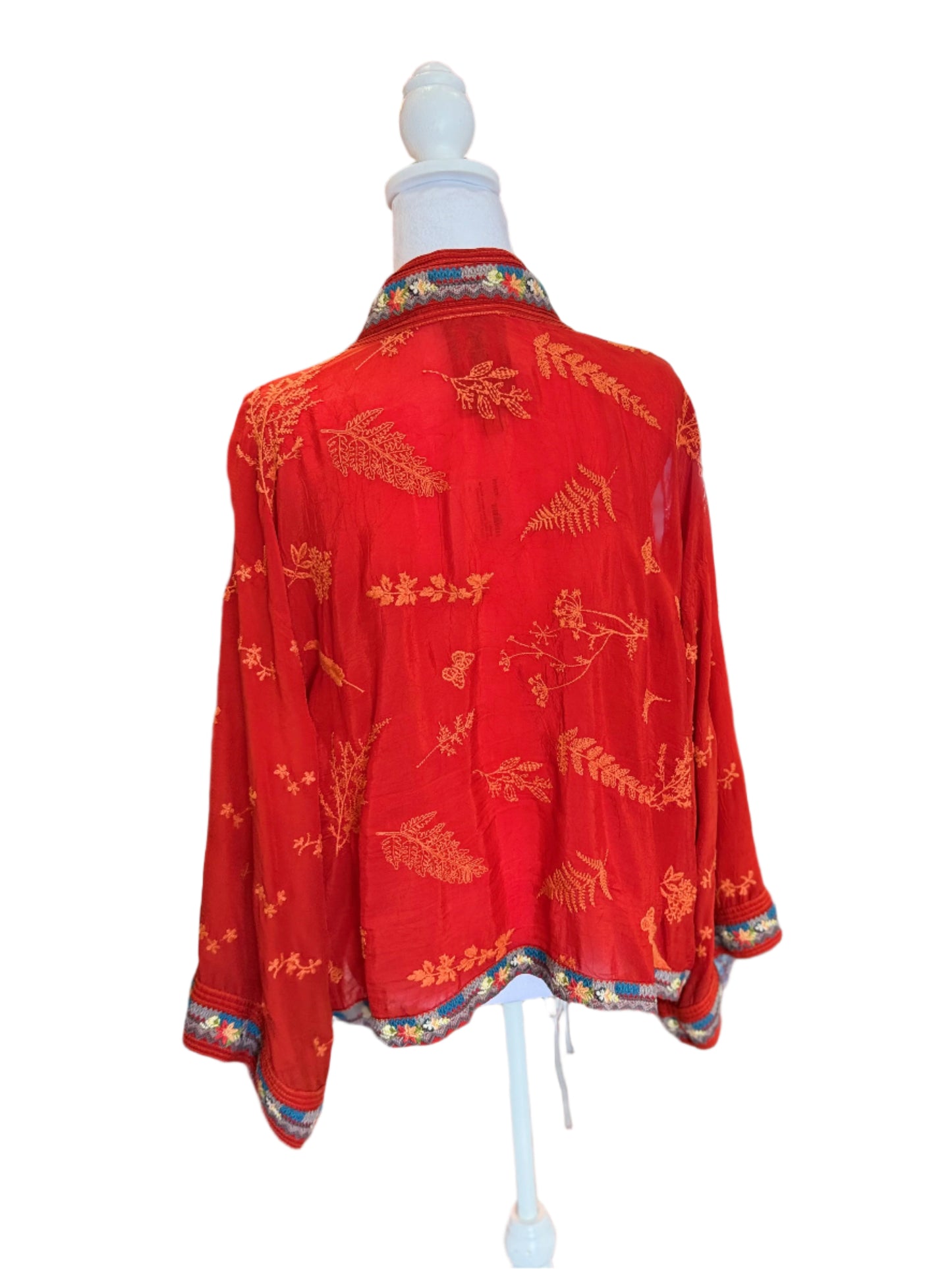 Johnny Was Embroidered Kimono Jacket