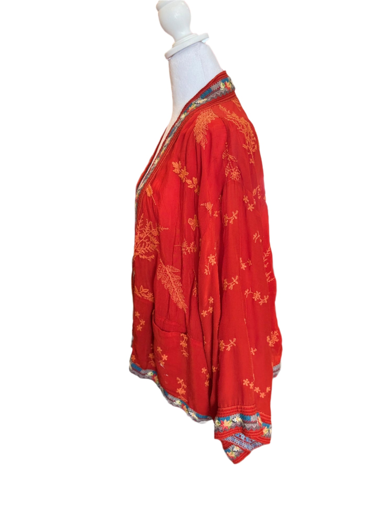 Johnny Was Embroidered Kimono Jacket