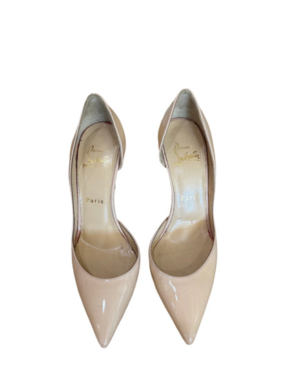 Christian Louboutin Patent Leather D’Orsay Pumps – Nude