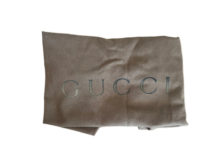 Gucci Metallic Raffia & Leather Shoulder Bag with Scarf