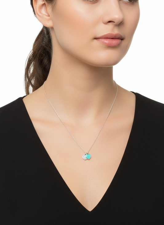Tiffany & Co. Return to Tiffany Double Heart Tag Necklace-Jewelry-Gazelle Fashion and Style