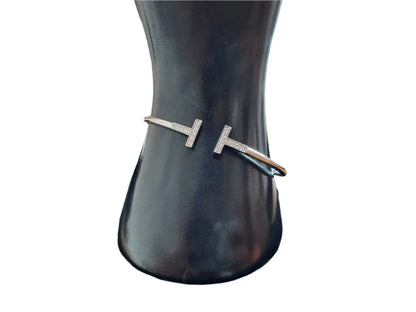Diamond “T” Style Bangle