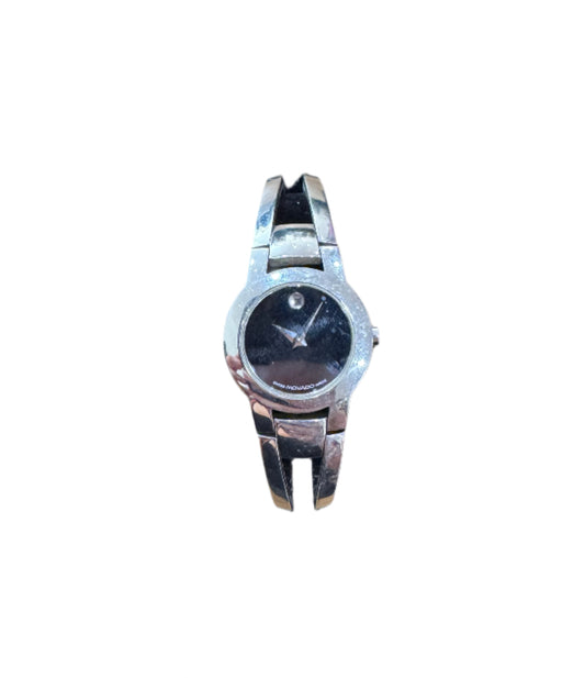 Movado Black Museum Dial Angled-Bangle Watch