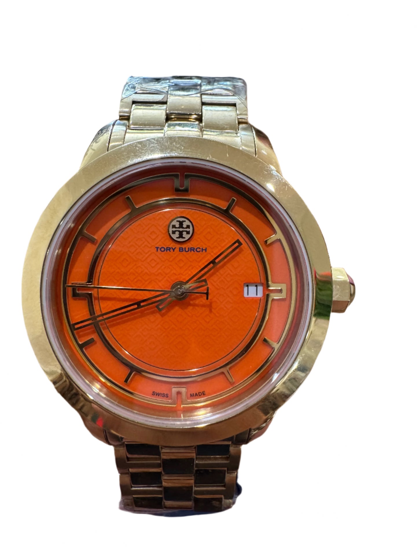 Tory Burch Gold-Tone Orange Dial