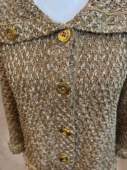 St. John Metallic Knit Jacket