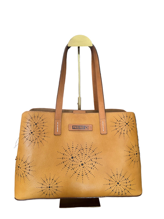 Pikolinos Laser-Cut Leather Tote