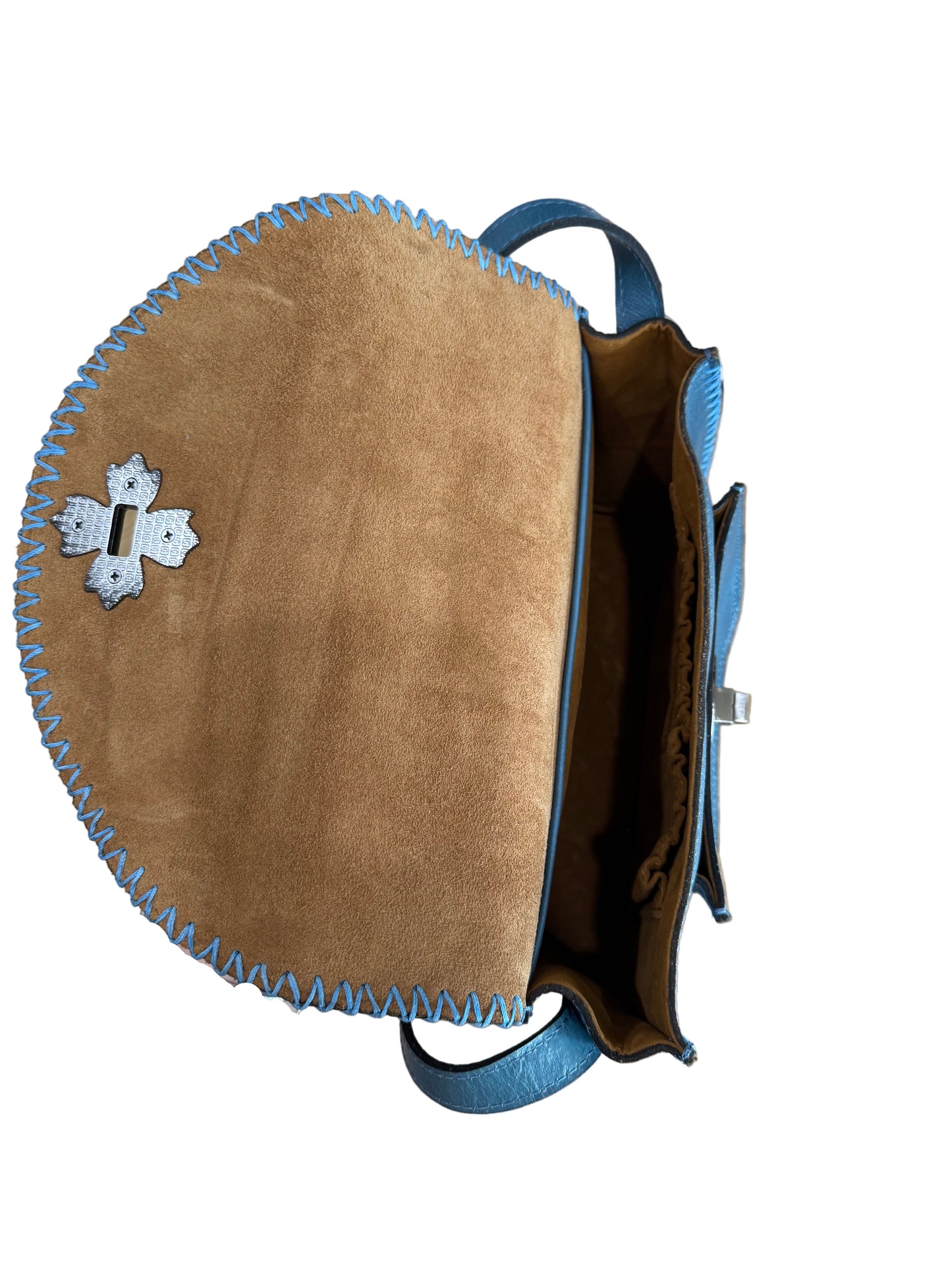 Patricia Nash Blue Leather Crossbody