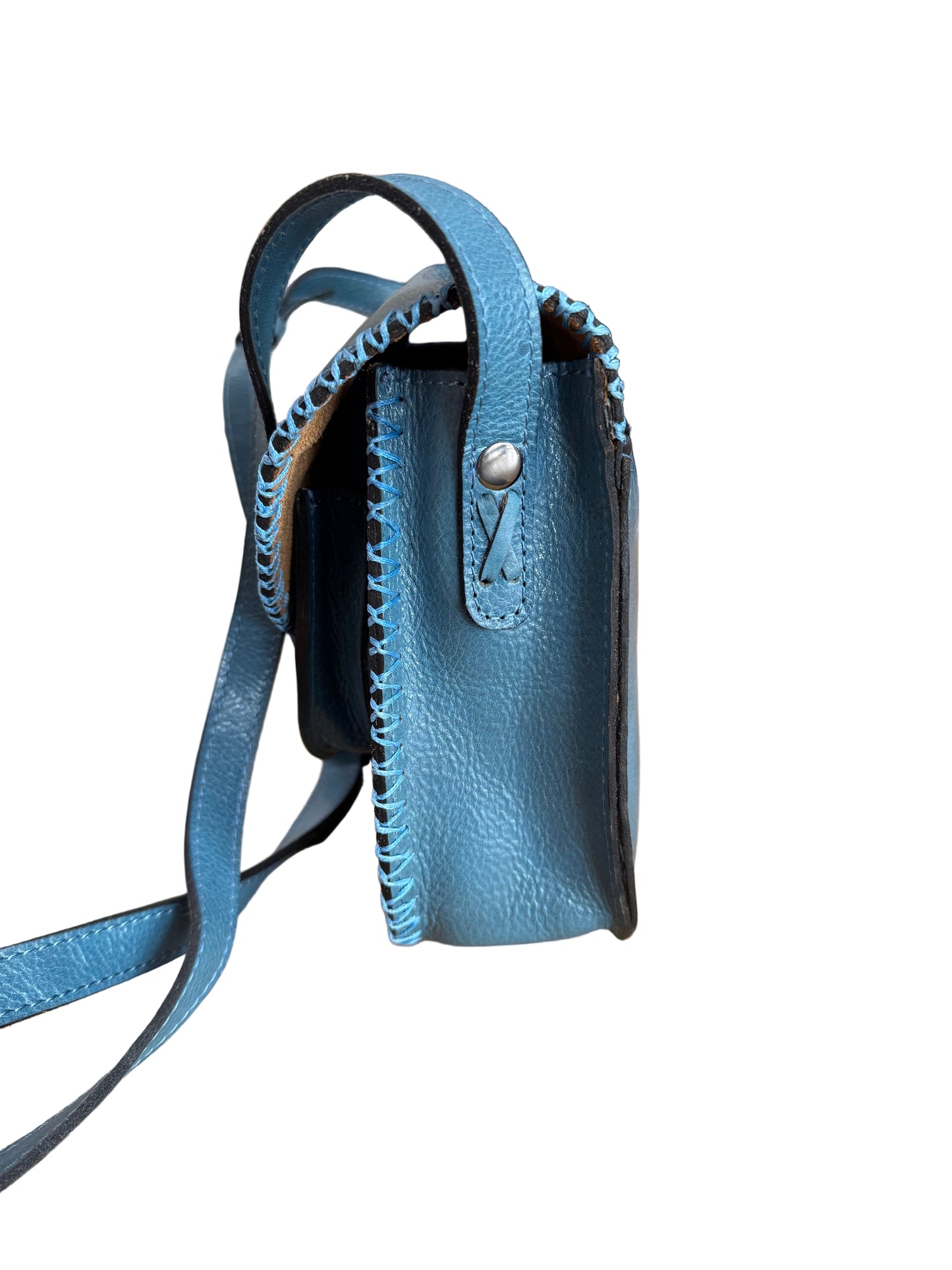 Patricia Nash Blue Leather Crossbody
