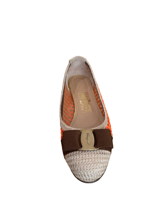 Salvatore Ferragamo Vara Bow Woven Flats