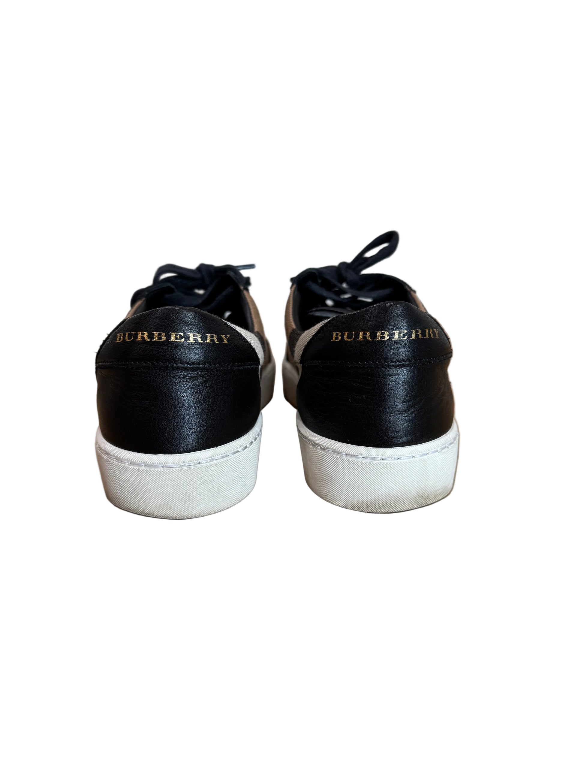 Burberry Check Canvass & Leather Sneaker - Gazelle Fashion & Style