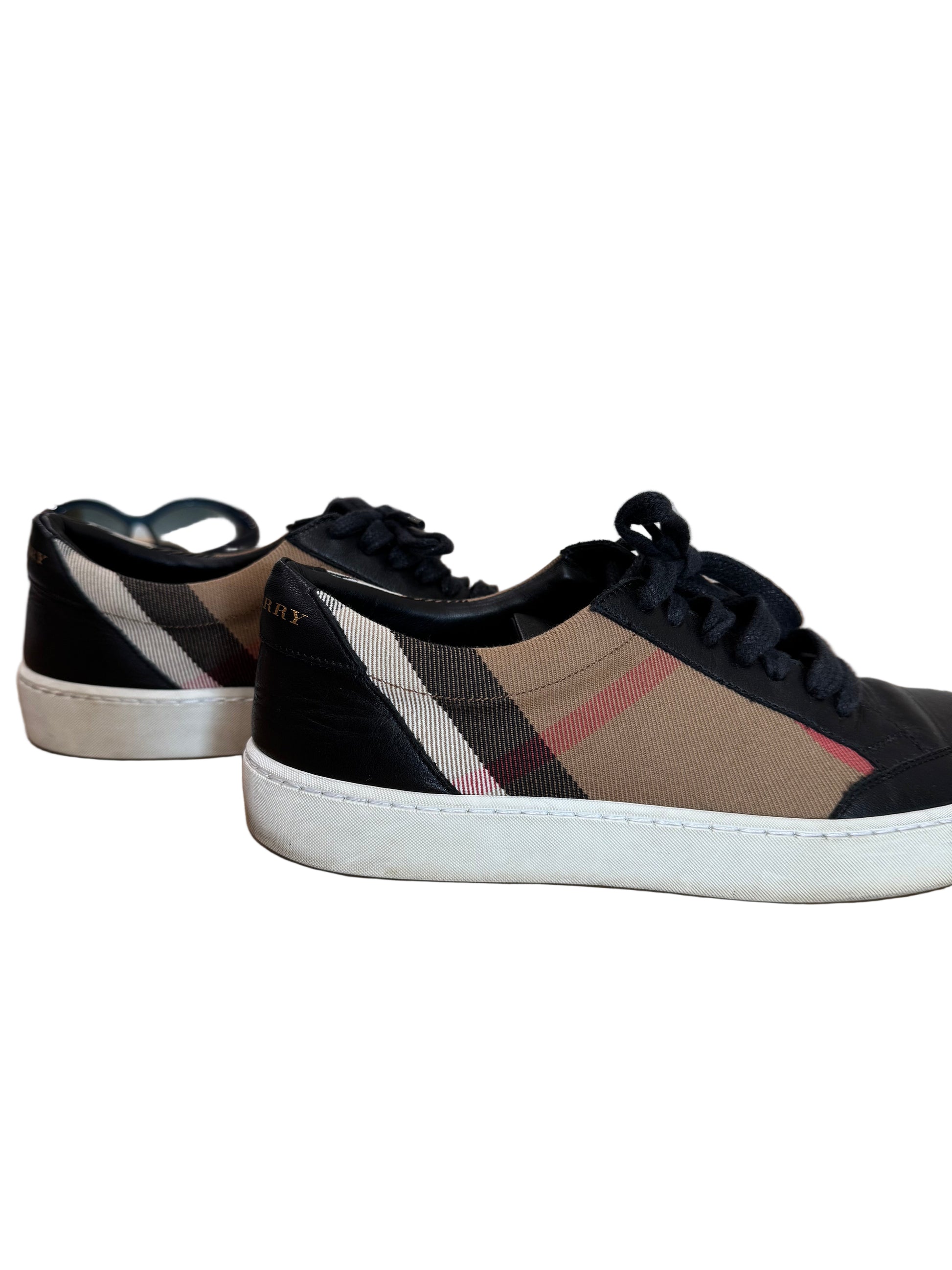 Burberry Check Canvass & Leather Sneaker - Gazelle Fashion & Style