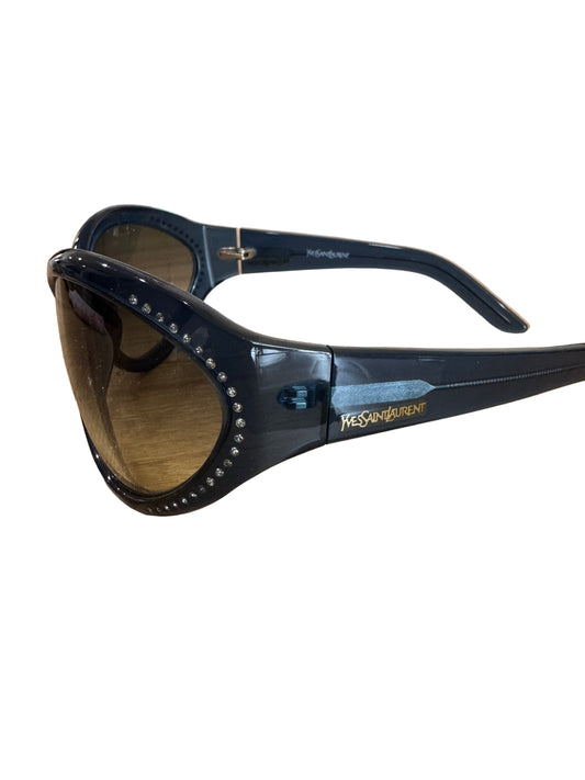 Yves Saint Laurent Oversized Rhinestone Sunglasses
