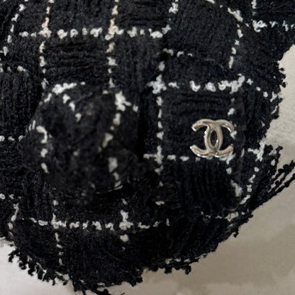 Chanel Tweed Camellia Sandals