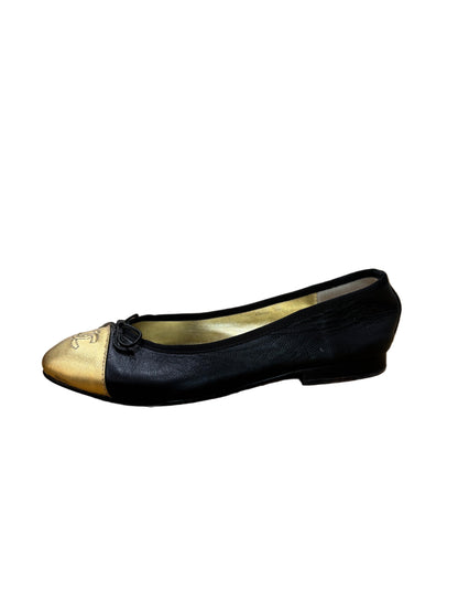 Chanel Cap-toe Ballet Flats-Shoes-Gazelle Fashion and Style