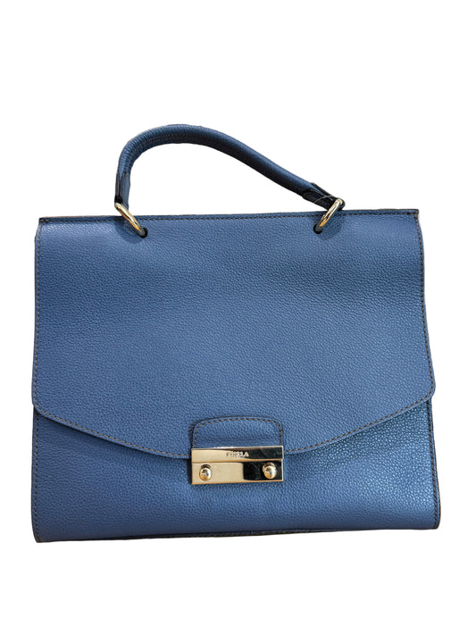 Furla Blue Leather Satchel