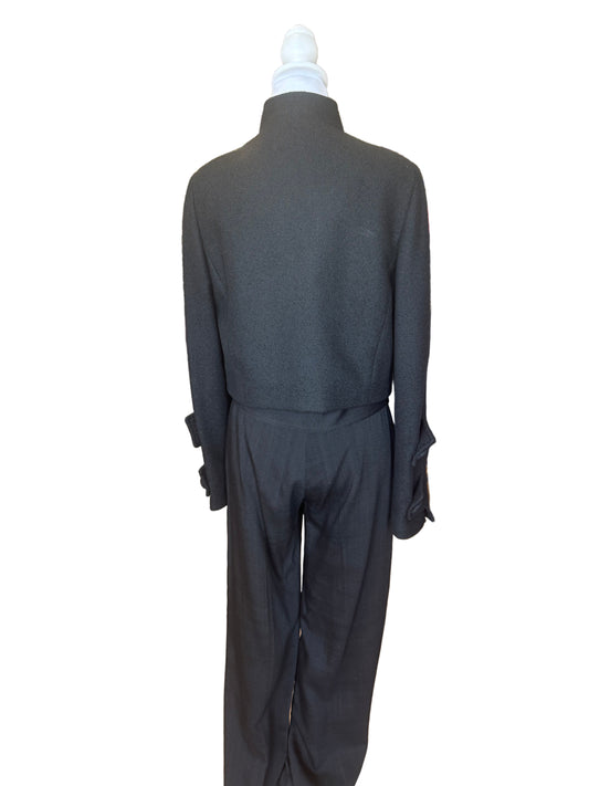 Versace Structured Wool Pantsuit-Suit-Gazelle Fashion and Style