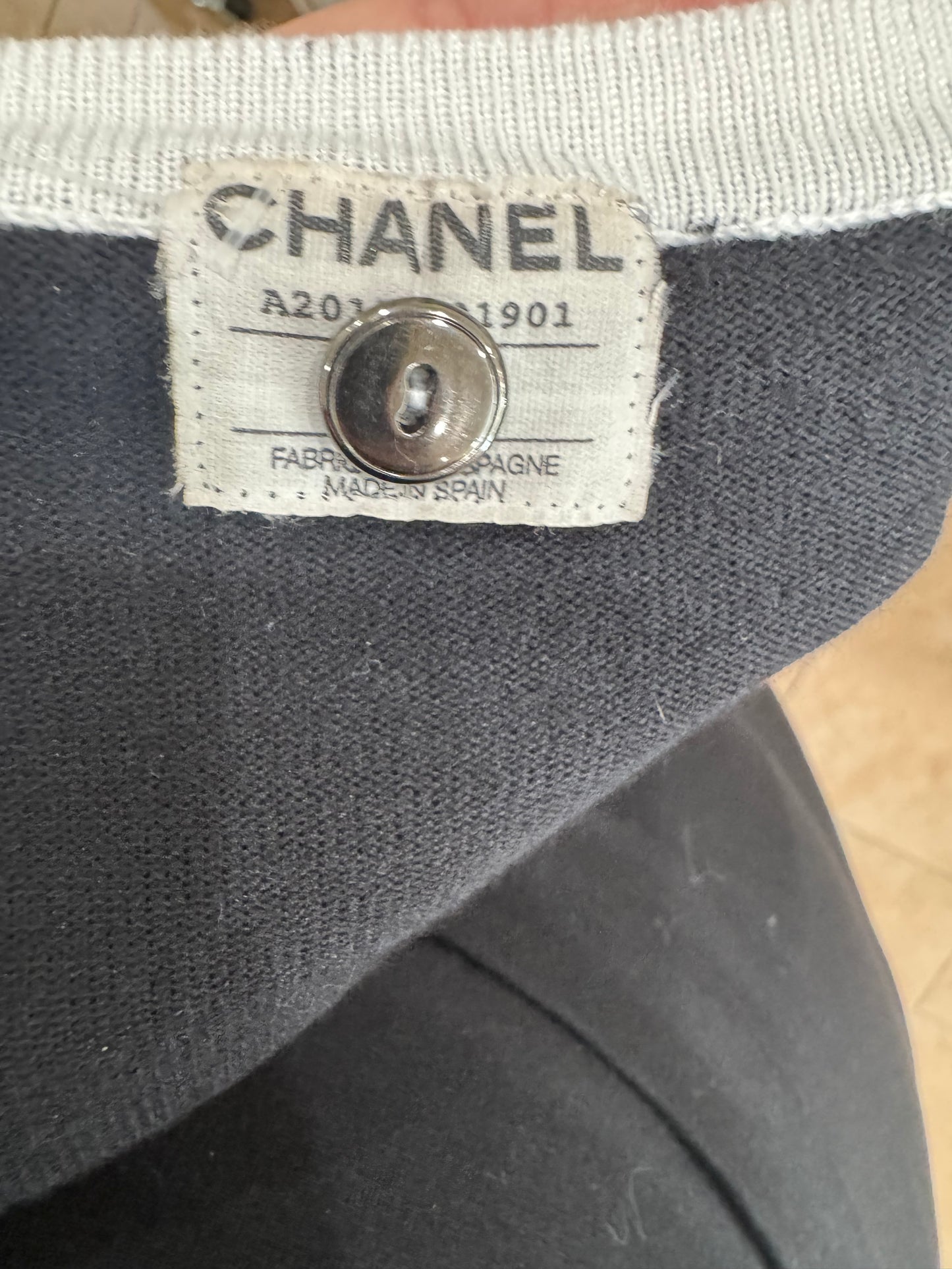 Chanel Contrast Trim Cardigan