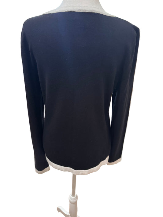 Chanel Contrast Trim Cardigan