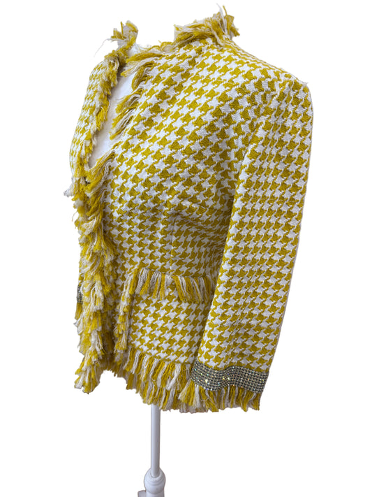 Dolce & Gabbana Crystal-Embellished Houndstooth Jacket