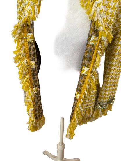 Dolce & Gabbana Crystal-Embellished Houndstooth Jacket