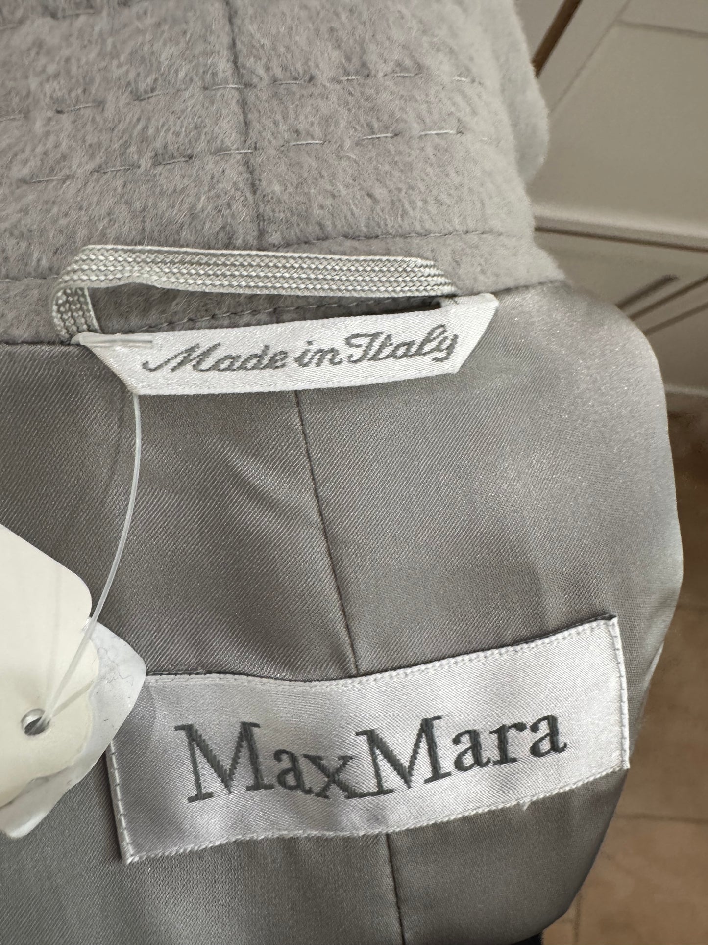 Max Mara Light Grey Wool Coat