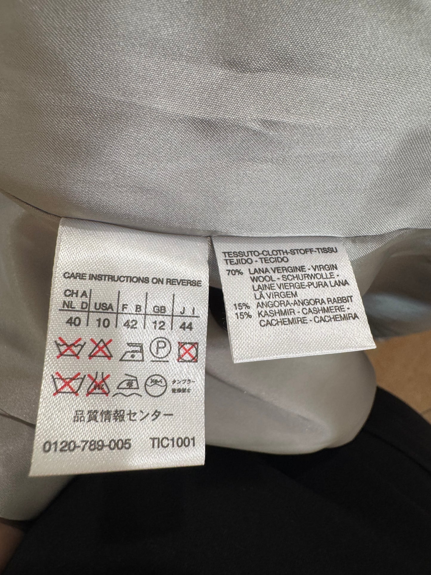 Max Mara Light Grey Wool Coat