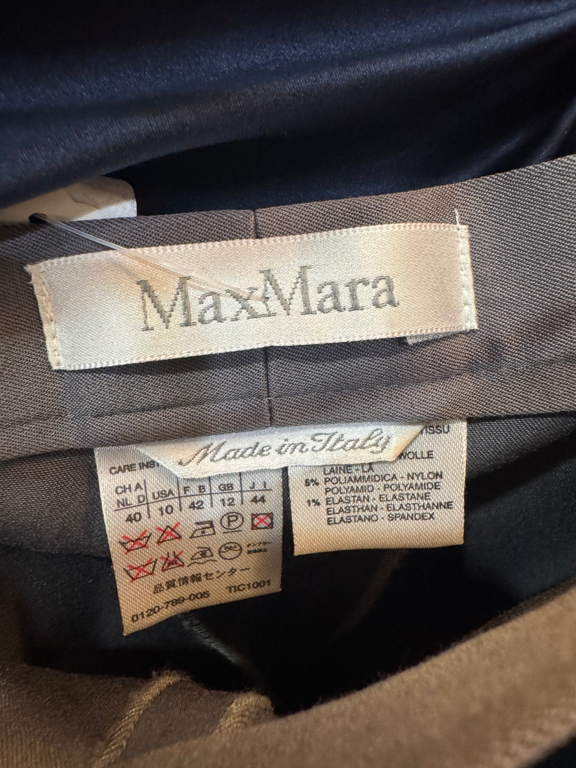 MaxMara Grey Wool Pant-Pants-Gazelle Fashion and Style