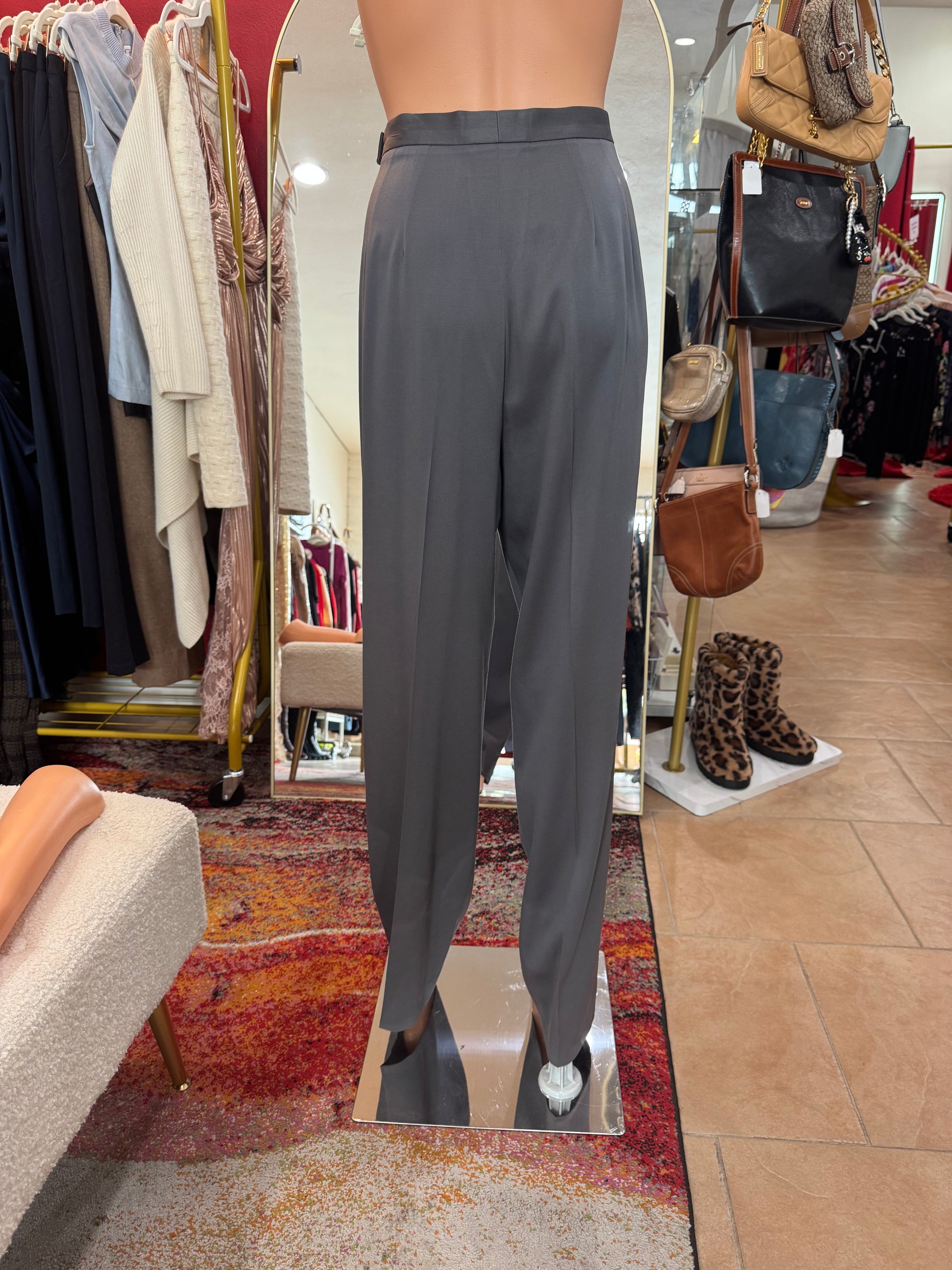 MaxMara Grey Wool Pant-Pants-Gazelle Fashion and Style