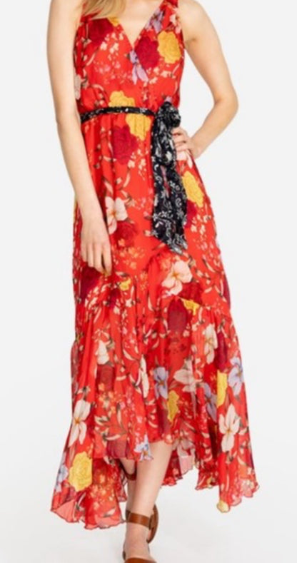 Johnny Was Nidra Tie-Front Dress Size: S $225-Dresses-Gazelle Fashion and Style