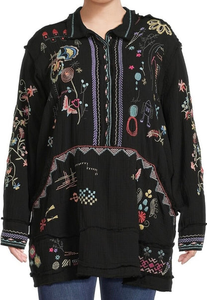 Johnny Was Litzy Tunic Size: S-Tops-Gazelle Fashion and Style