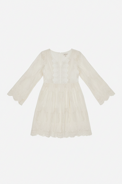 Johnny Was Sabrina Ecru Dress- Size L $165-Dresses-Gazelle Fashion and Style