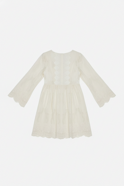 Johnny Was Sabrina Ecru Dress- Size L $165-Dresses-Gazelle Fashion and Style