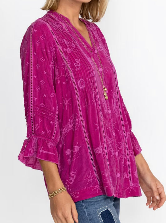 Johnny Was Mystic Delta Tunic Size: S-Tops-Gazelle Fashion and Style