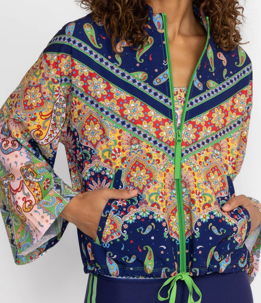 Johnny Was Breamar Night Kimono Sleeve Drop Shoulder Jacket Size: S-jacket-Gazelle Fashion and Style