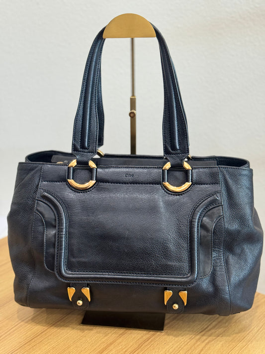 Chloe Black Leather Shoulder Bag