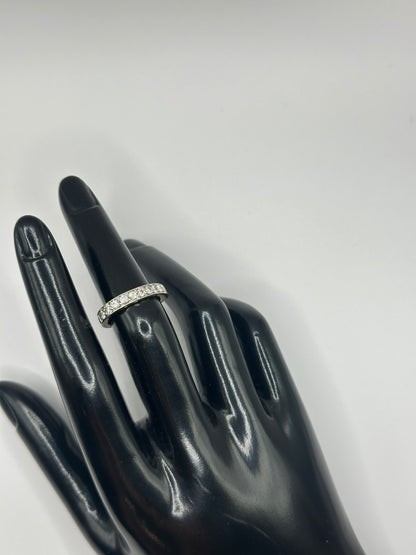 Pave Diamond Half Eternity White Gold Ring- 1.25C $950-Jewelry-Gazelle Fashion and Style