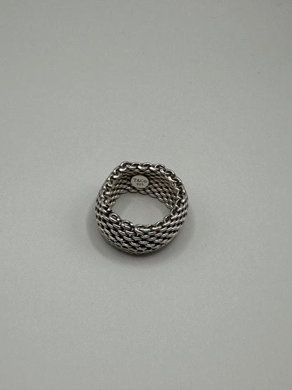 Tiffany & Co. Somerset Mesh Ring $96-Jewelry-Gazelle Fashion and Style