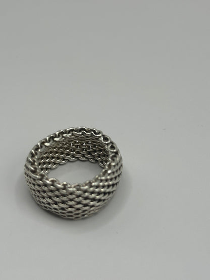 Tiffany & Co. Somerset Mesh Ring $96-Jewelry-Gazelle Fashion and Style