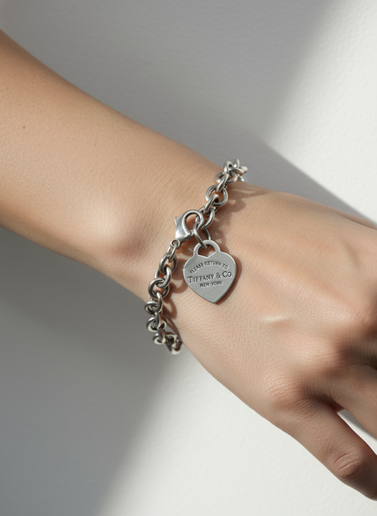 Tiffany & Co. Return To Tiffany Heart Tag Bracelet $180-Jewelry-Gazelle Fashion and Style