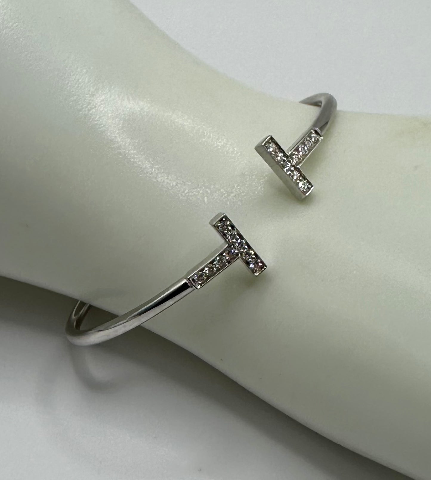 Diamond “T” Style Bangle-Jewelry-Gazelle Fashion and Style