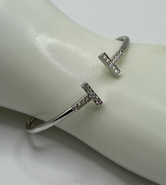 Diamond “T” Style Bangle-Jewelry-Gazelle Fashion and Style